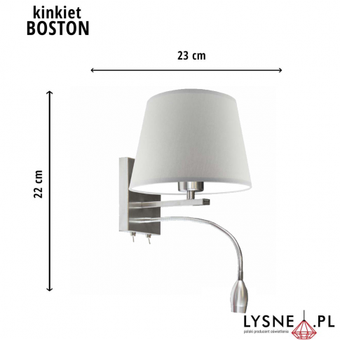 Nowoczesny kinkiet BOSTON do pokoju dziecka