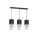 Nowoczesna lampa wisząca listwa ALMERIA BLACK/CHROME 3xE27 MLP64300