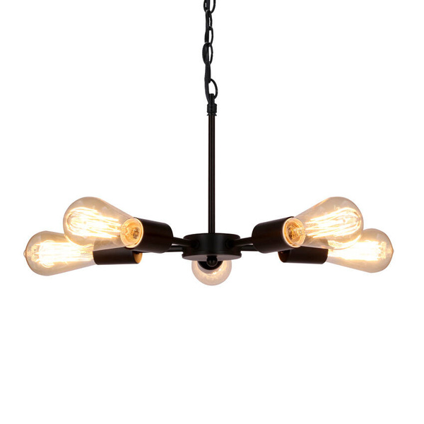 SPARTA LAMPA WISZĄCA CZARNY 5X60W E27