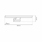 Kinkiet PINTO GOLD 12W LED 50cm | Złoty