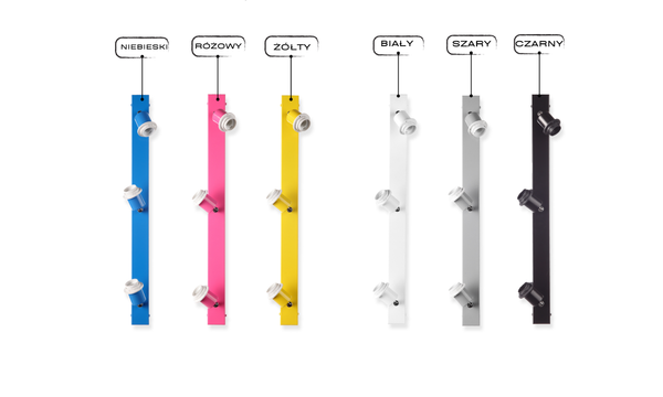 Lampa do pokoju dziecka kolorowa Vire 3 Listwa