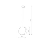 Lampa wisząca zwis nowoczesna WHEEL złoty śr. 25cm