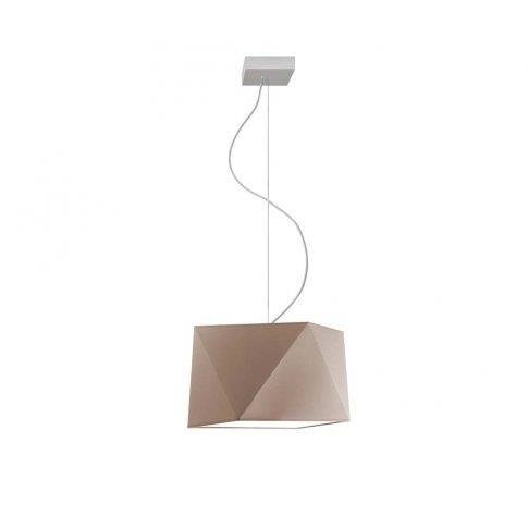 Lampa wisząca do pokoju dziecięcego szary abażur Świetlisty Diamencik