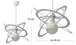 Lampa sufitowa do pokoju dziecięcego szara nowoczesna Sferis 1XE27 Led 