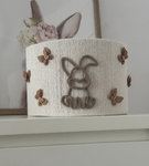 Lampa wisząca do pokoju dziewczynki w stylu boho Króliczek średnica 30 cm Led 