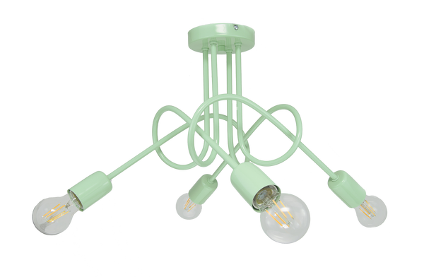  Lampa sufitowa do pokoju dziecięcego seledynowa Mondo 4 Loft