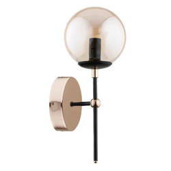 Nowoczesny kinkiet TANOS E27 wys.38cm | złoty antyk