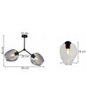 Nowoczesna lampa sufitowa w stylu Loft  szklane klosze 