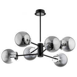 Nowoczesna lampa sufitowa KRAB BLACK OP. OŚW. 6 PŁ