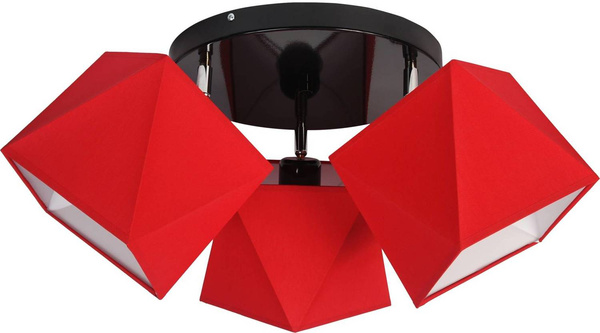 Lampa sufitowa dla dziewczynki 3-punktowa biało-różowa regulowane abażury Led 