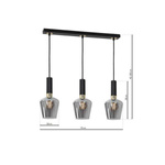 Nowoczesna lampa wisząca listwa ROMA BLACK MLP6485