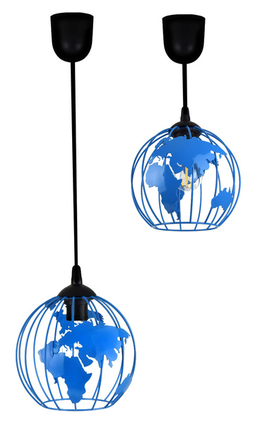 Lampa sufitowa do małego pokoju dziecięcego kolorowa Zakręcony Globus Mały 1