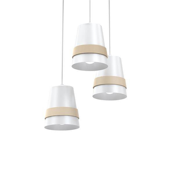 Nowoczesna lampa wisząca koło VENEZIA WHITE 3xE27 MLP5441