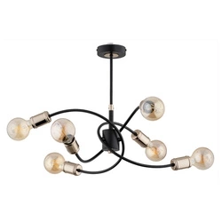 Lampa sufitowa ALFA KARUZO MIX CZARNA 6xE27 57cm | 63170