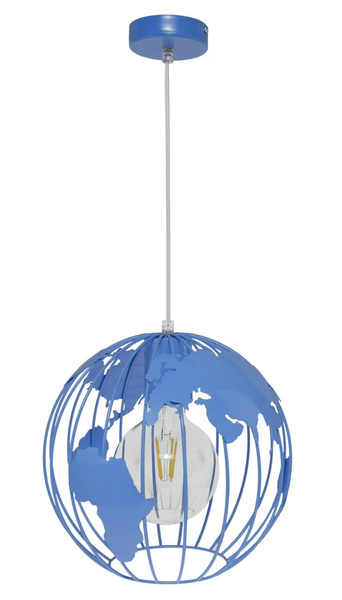 Lampa dziecięca niebieska Globus  