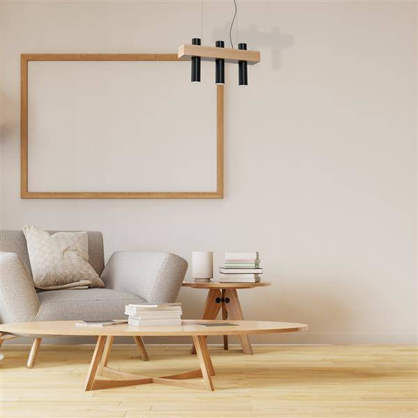 Nowoczesna lampa wisząca WEST BLACK 3xGU10 MLP5510
