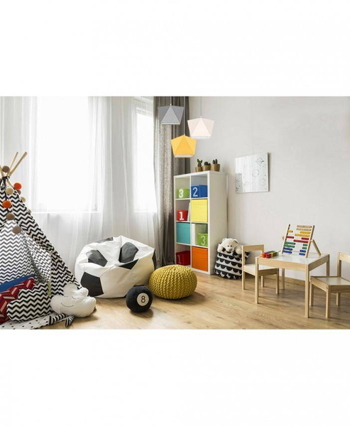 Żyrandol dziecięcy kolorowe abażury Diament 3xE27 Led 