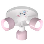 Lampa sufitowa do pokoju dziewczynki Kotki 3xE27