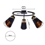 Nowoczesna lampa sufitowa RICK 3xE14 ML5568