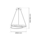 Lampa wisząca LUCERO, ML7949, chrom, 48W LED, barwa neutralna 4000K