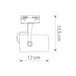Reflektor do szyno przewodu PROFILE STORE PRO LED BLACK 12W, 4000K