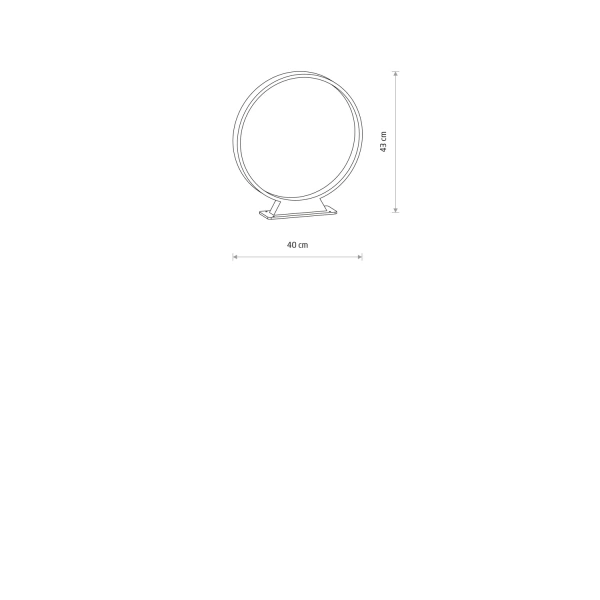 Zewnętrzna Lampa stojąca LIV LED 6W 3000K 200lm wys.43cm szer.40cm IP54 | Czarny 11538