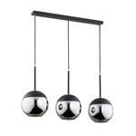 Nowoczesna lampa wisząca VOLDA BLACK OP. OŚW. 3 PŁ