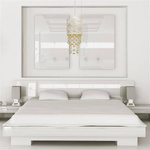 Nowoczesna lampa wisząca ALMERIA WHITE/GOLD 1xE27 MLP6444
