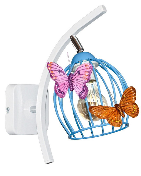 Lampa ścienna do pokoju dziewczynki Motylek 1xE27