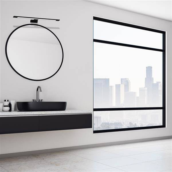 Kinkiet nad lustro do łazienki SHINE LED BLACK 12W 60cm | czarny