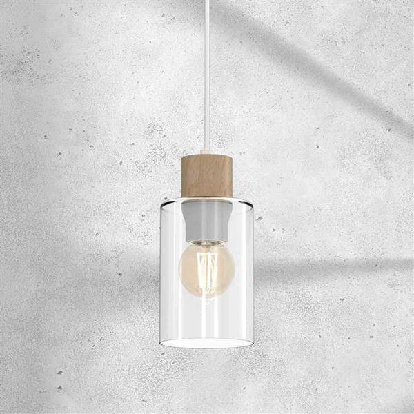 Nowoczesna lampa wisząca MADERA 1xE27 | Biała