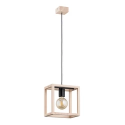 Lampa wisząca ALFA PAKO DREWNIANA 1xE27 23cm | 61165