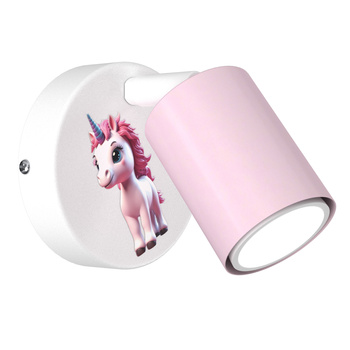 Lampa ścienna do pokoju dziewczynki Jednorożec GU10