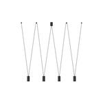 Lampa wisząca nad wyspę MORE EYE IV regulowana 4x GU10 10W | czarny