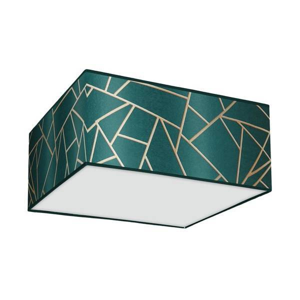 Lampa sufitowa ZIGGY GREEN, MLP7574, butelkowa zieleń/złoty, 2x60W E27 