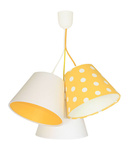 Lampa do pokoju dziecięcego żółta w kropki 