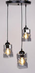 Lampa wisząca czarna/dymiona talerz 3xE27 Felis 33-00200