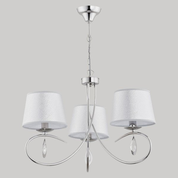 Nowoczesna lampa sufitowa IZYDA III srebrny śr. 55cm