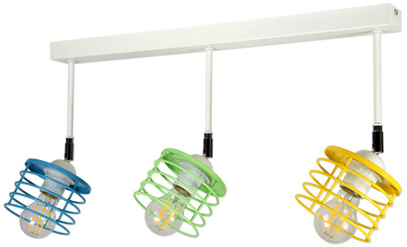 Lampa sufitowa do pokoju dziecka nowoczesna w stylu loft Listwa Edison Koszyk 3