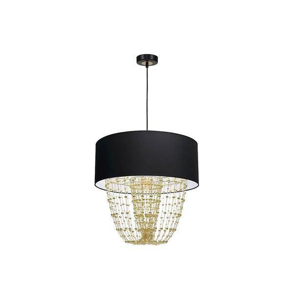 Nowoczesna lampa wisząca ALMERIA BLACK/GOLD 1xE27 MLP6442