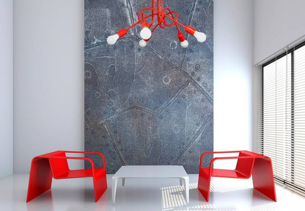 Lampa sufitowa do pokoju dziewczynki biało-różowa Mondo 5 Loft 
