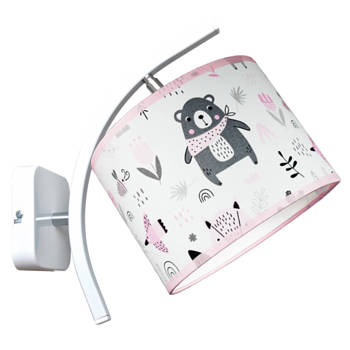 Kinkiet do pokoju dziewczynki z motywem misia  TEDDY PINK