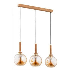 Lampa wisząca ALFA BALERINA DREWNIANA 3xE27 77cm | 62311