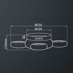 Lampa sufitowa chrom LED SPACE 55cm 