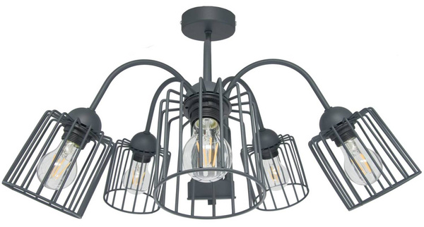 LAMPA SUFITOWA ARCANA 5 GRAFIT TUBA