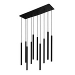 Lampa nad wyspę stół LASER BLACK X czarna