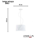 Lampa wisząca do pokoju dziewczynki różowy abażur Dali 