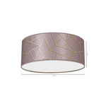 Lampa sufitowa ZIGGY PINK, MLP7585, 40 cm, różowy/złoty, 2x60W E27