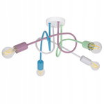 Lampa sufitowa do pokoju dziecka pastelowa  Magiczny Zawijas 4xE27 Led 