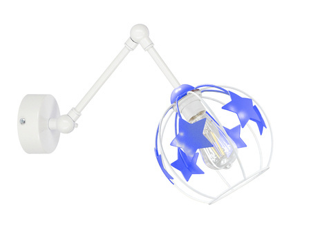 Lampa ścienna do pokoju dziecięcego regulowana w gwiazdki Kula 1xE27